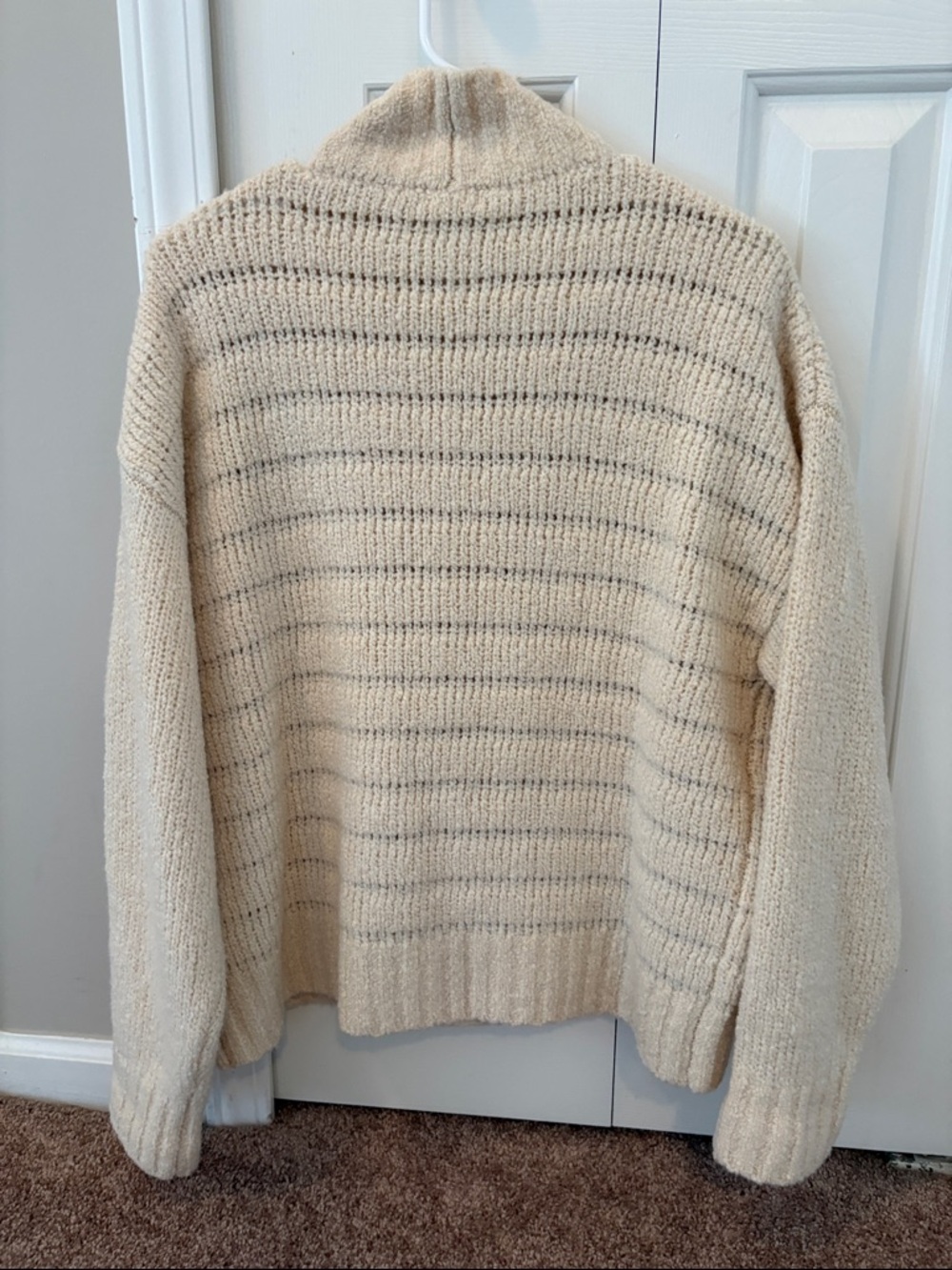 Bellerose Cream Ribbed Button-Up Women's Cardigan - Picture 2 of 7